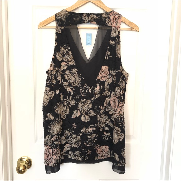 *SOLD* Antonio Melani Elsa Chiffon Burnout Top - Picture 2 of 7